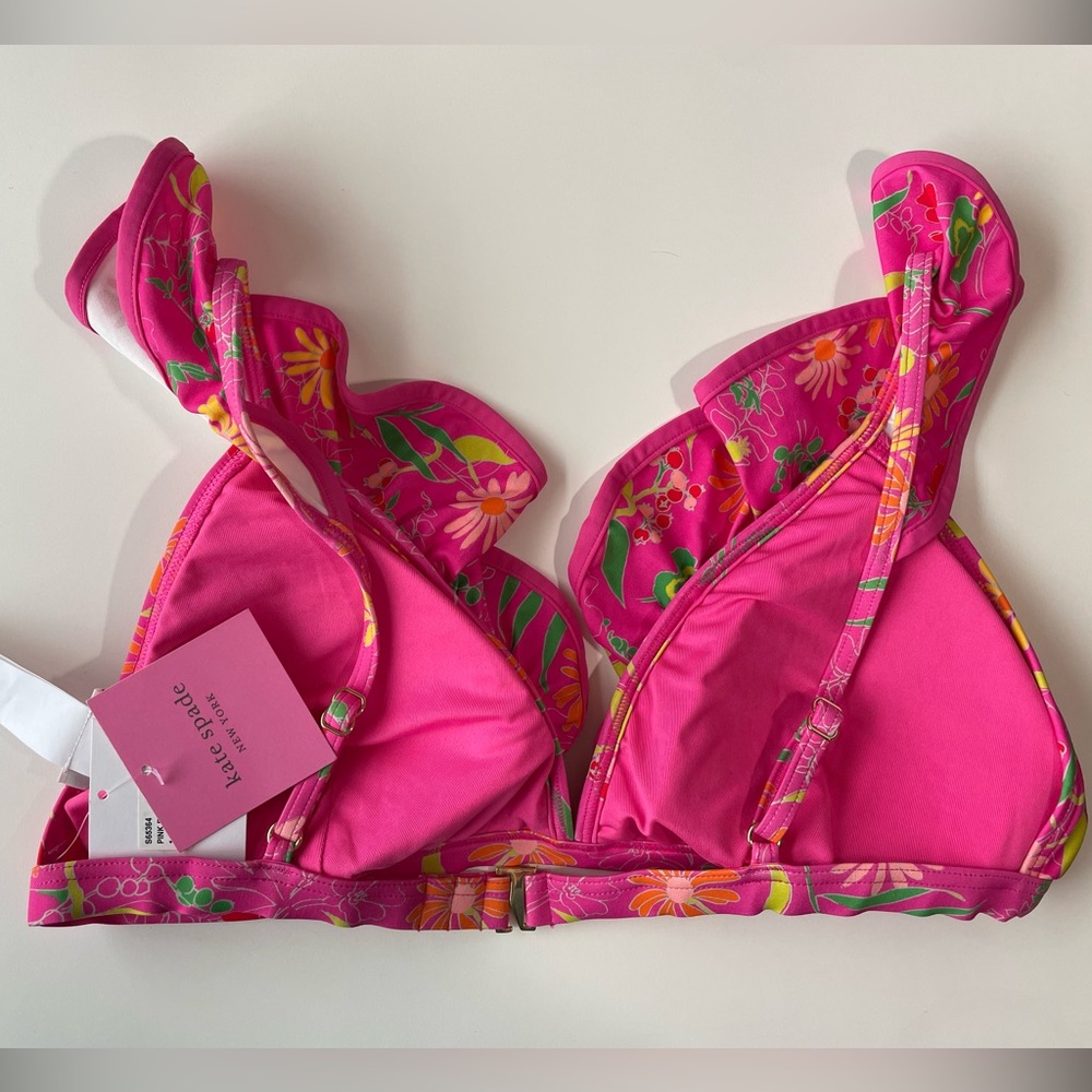 Kate Spade Pink Ruffle Bikini Top - Picture 3 of 4